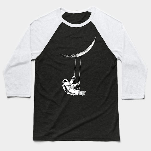 Cute Astronaut Print Baseball T-Shirt by Urban_Vintage